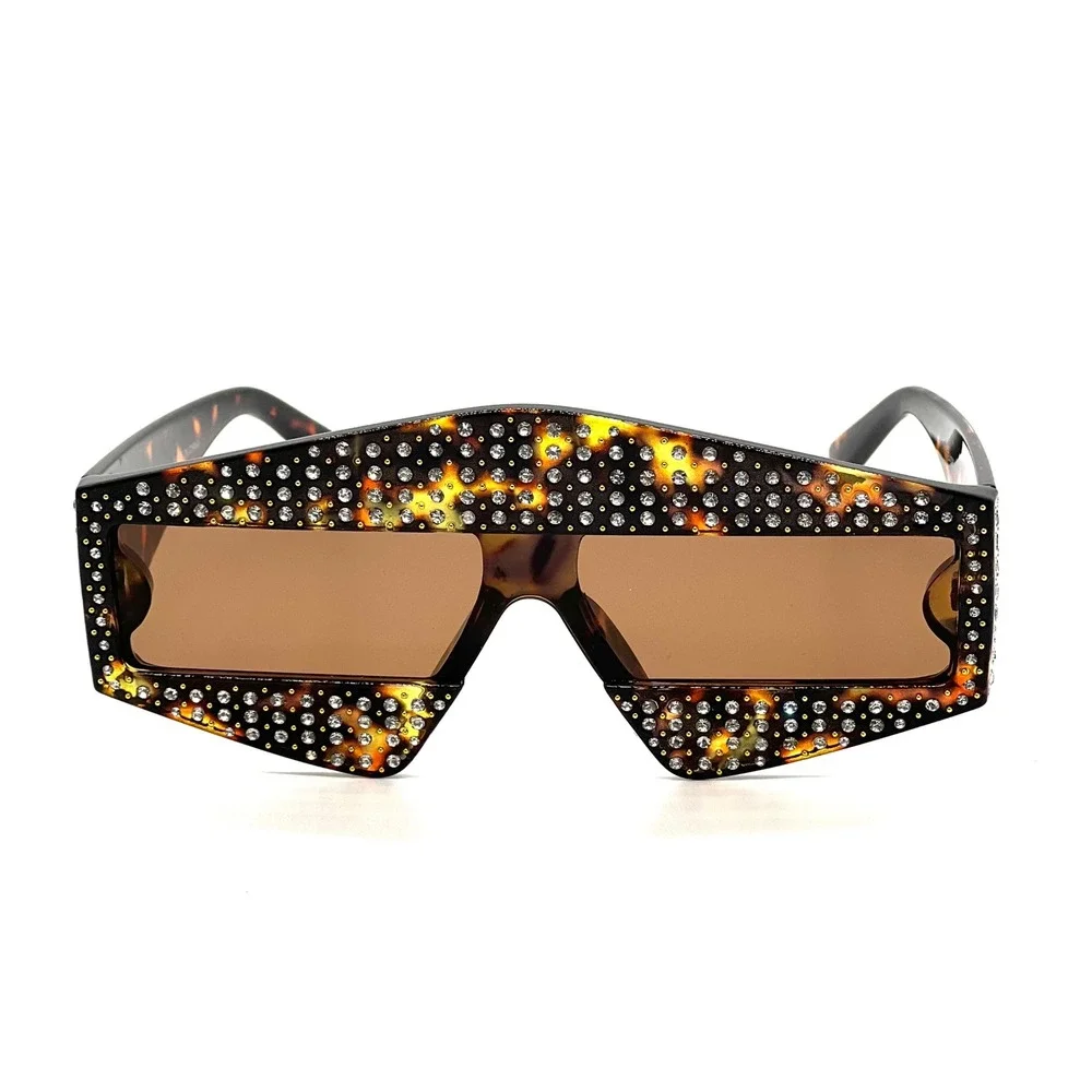 Men Glasses Gangster Rim Square‎ Sunglasses Style Brown Lens Sophisticated Gafas